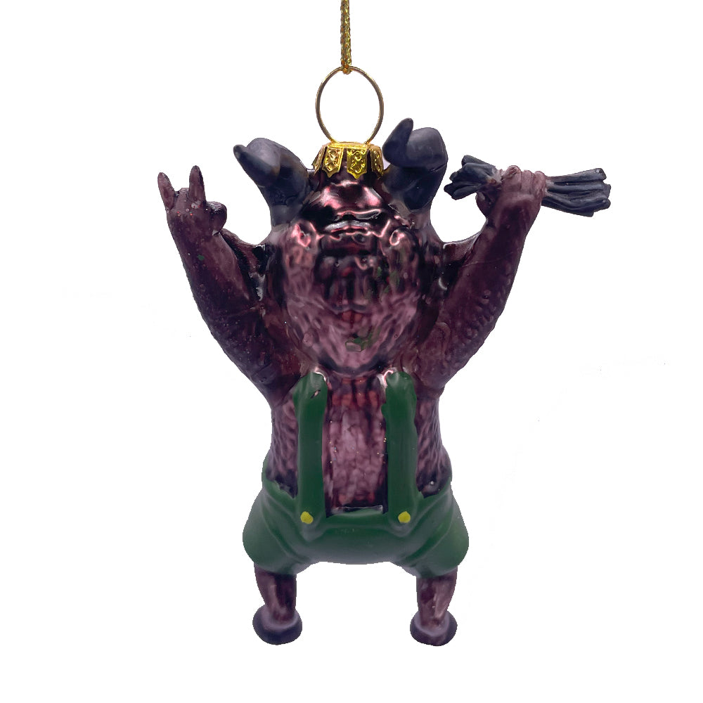 'Krampus without a Clause' Glass Krampus Christmas Ornament Horror Ger