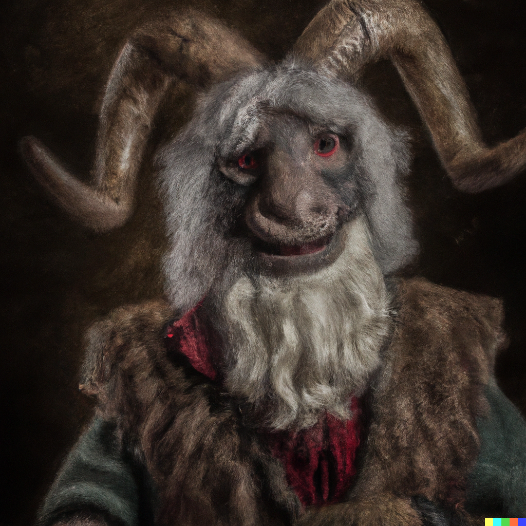 Krampus Art in the Style of the Old Masters
