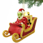 'Corpse Kringle' Zombie Santa Claus Christmas Ornament Glass Sleigh Tree Decorations by Holiday Chills