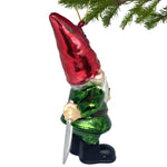 'Gnomebody's Home' Glass Gnome Christmas Ornament Horror Themed Tree Decorations by Holiday Chills