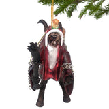 'Merry Krampusnacht' Glass Krampus Christmas Ornament Horror German Santa Tree Decorations by Holiday Chills