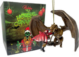 'Roll for Initiative' Dragon & Wizard Christmas Ornament Dungeon Boss Tree Decorations by Holiday Chills